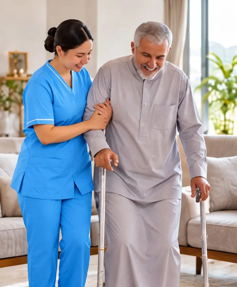 Elderly Care – ALFA Healthcare nurse caring for a client at home