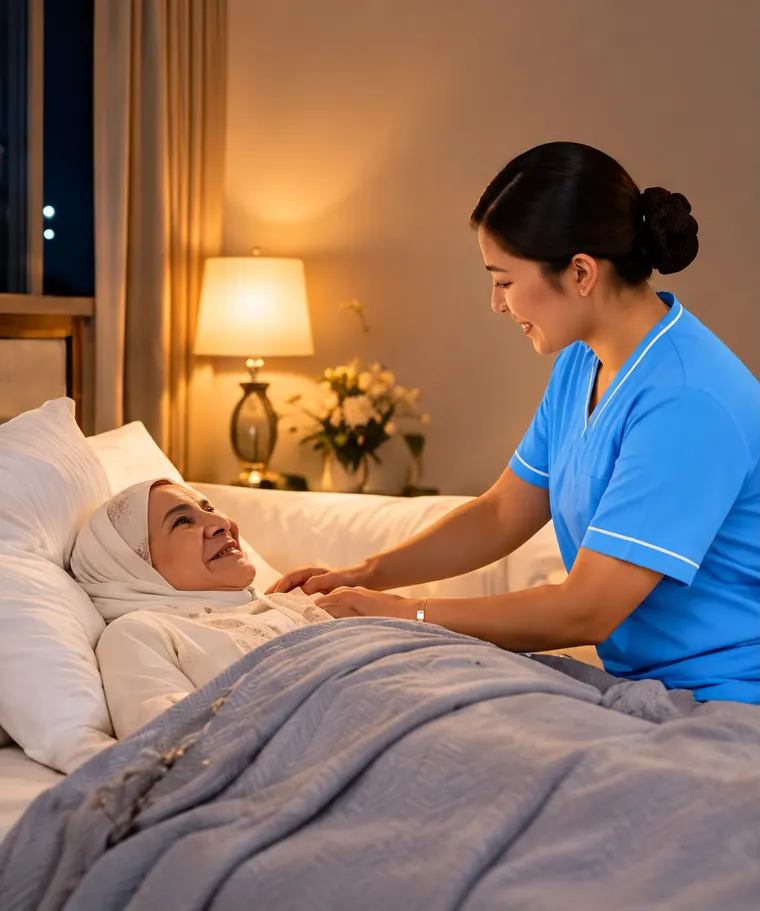 Day & Night Care Support – ALFA Healthcare nurse caring for a client at home